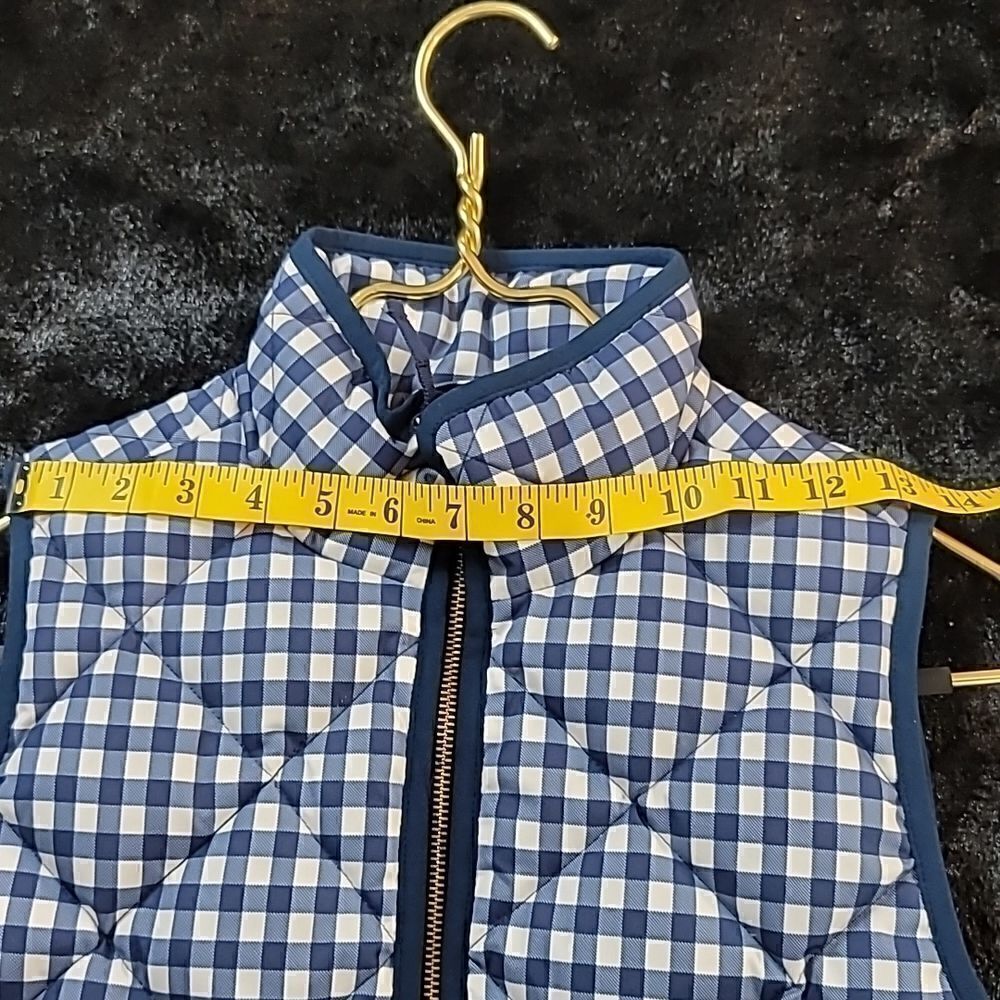 J.Crew Excursion Vest Navy Gingham - Picture 8 of 9